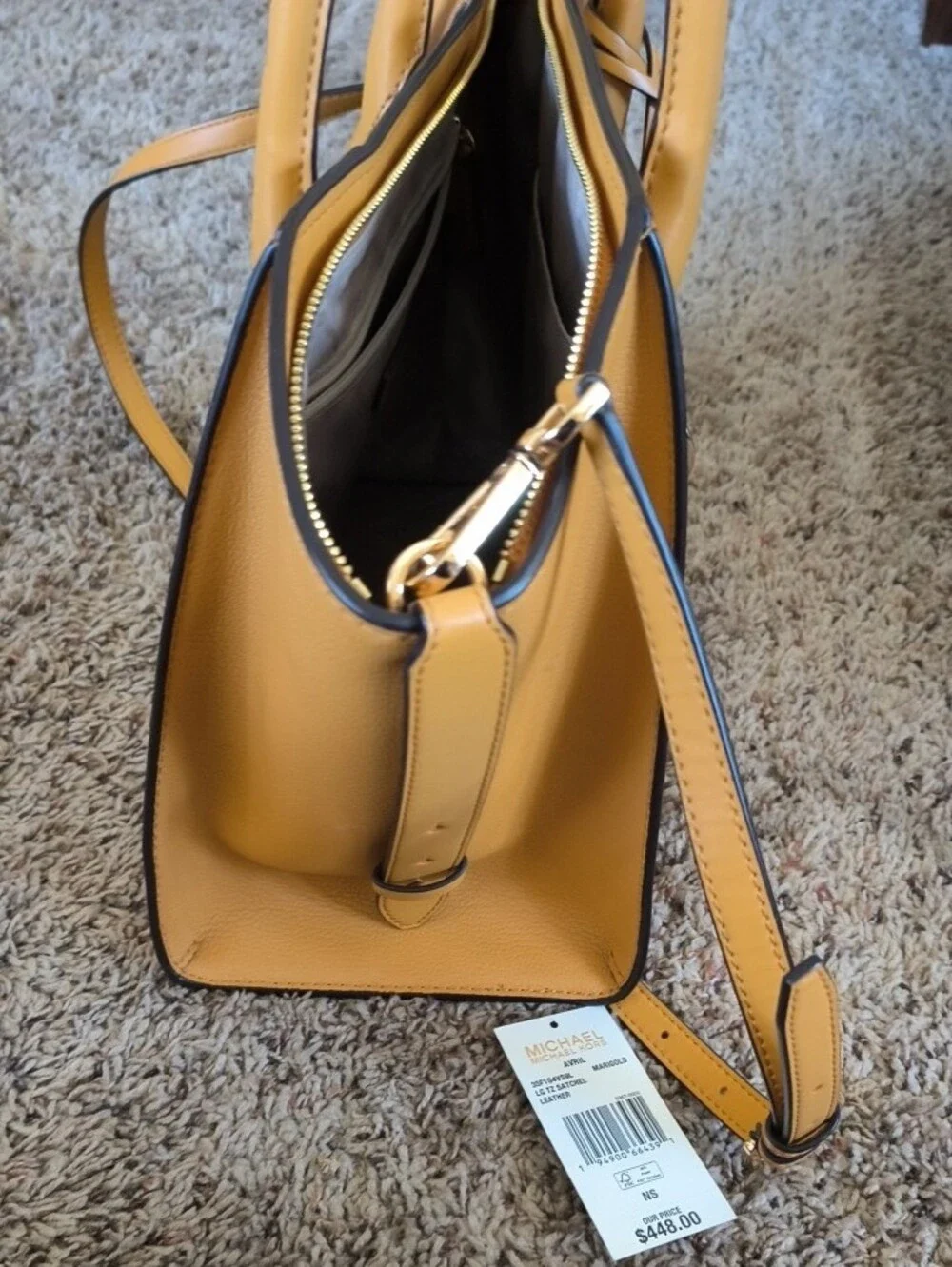 Michael Kors Marigold Large TZ Leather Satchel